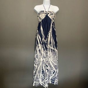 LOFT Tropical Botanical Print Maxi Dress